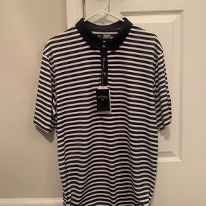 NWT Callaway opti-dri Golf Polo (Large) (Navy/White)